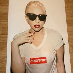 Title: Supreme Lady Gaga Poster 22" by 30”.